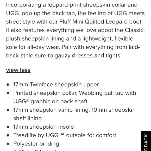 ๐ฅNWB UGG Womenโs Fluff Mini Quilted Leopard Boots - Picture 7 of 7